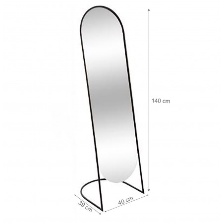 ESPEJO DE PIE. EN SOPORTE DE METAL.39X40X140CM