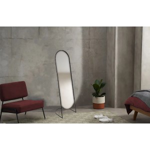 *TARA* ESPEJO DE PIE LUR, EN SOPORTE DE METAL.39X40X140CM