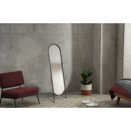 *TARA* ESPEJO DE PIE LUR, EN SOPORTE DE METAL.39X40X140CM