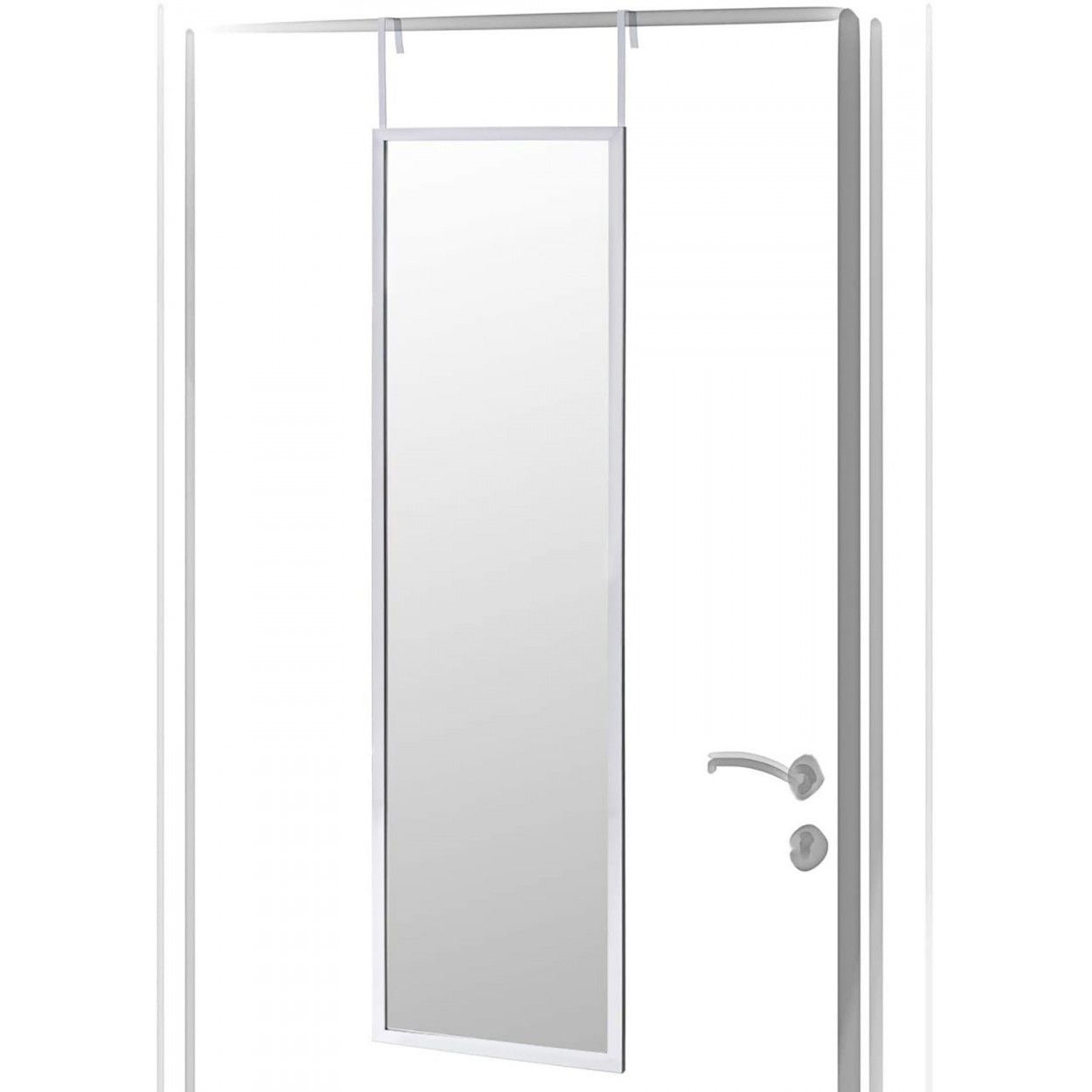 Espejo para Puerta Moderno, Acabado Brillo de PVC, para Dormitorio, sin Agujeros - Hogar y Más