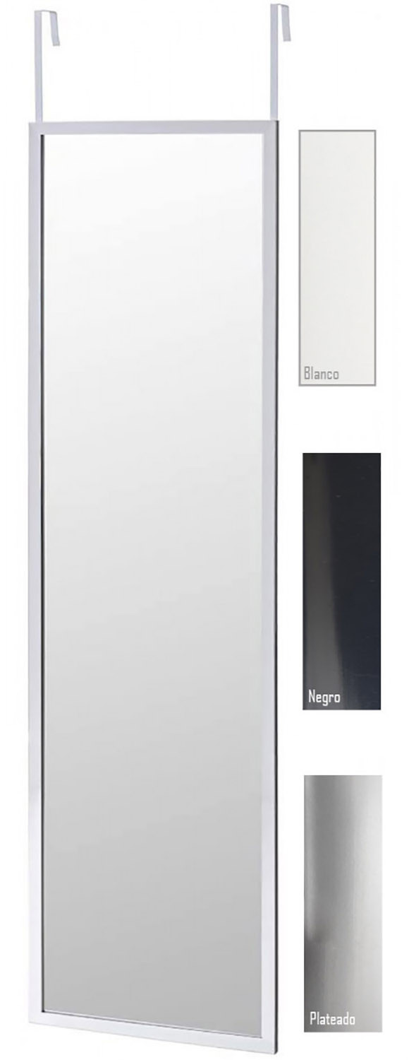 Espejo para Puerta Moderno, Acabado Brillo de PVC, para Dormitorio, sin Agujeros - Hogar y Más