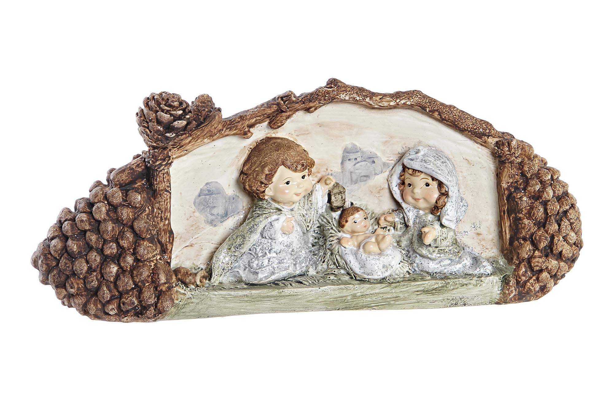 PORTAL DE BELÉN NACIMIENTO PIÑA 23X6,2X9,2CM