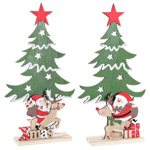 FIGURA ÁRBOL NAVIDAD MDF DECORATIVA 16X5X30CM