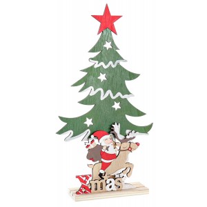 FIGURA ÁRBOL NAVIDAD MDF DECORATIVA 16X5X30CM
