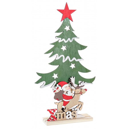 FIGURA ÁRBOL NAVIDAD MDF DECORATIVA 16X5X30CM