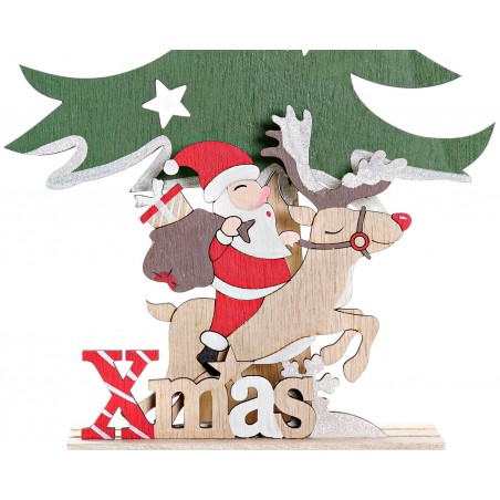 FIGURA ÁRBOL NAVIDAD MDF DECORATIVA 16X5X30CM