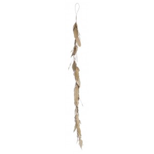 GUIRNALDA COLGANTE NAVIDAD HOJAS NATUR 110CM