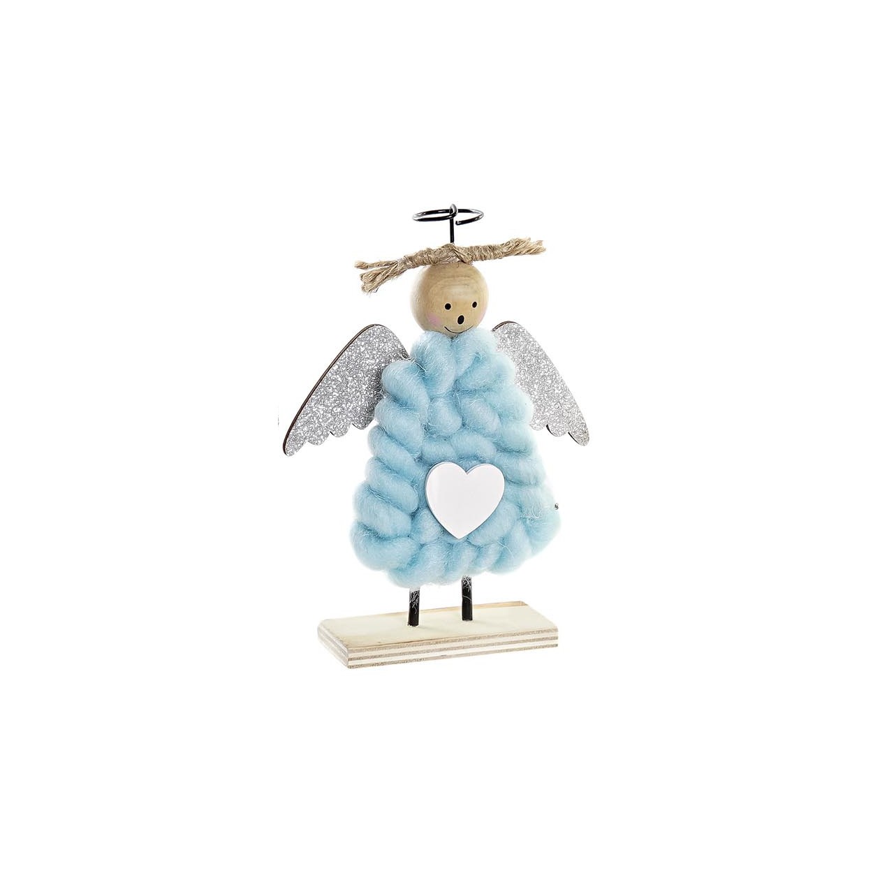 FIGURA ANGEL NAVIDAD MDF DECORATIVA 10X10X19CM