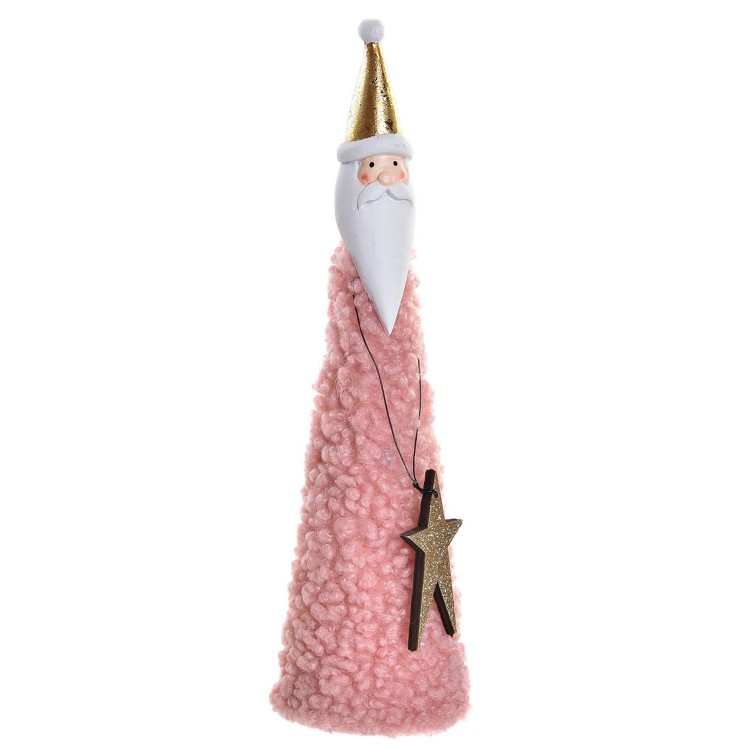FIGURA METÁLICA Y LANA NOEL DECORATIVA5,5X5,5X25CM