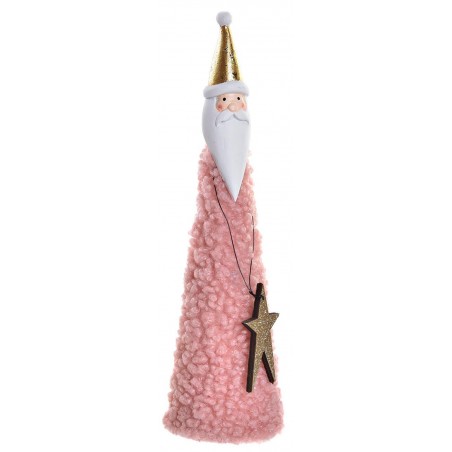 FIGURA METÁLICA Y LANA NOEL DECORATIVA5,5X5,5X25CM