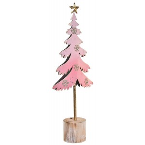 FIGURA ÁRBOL NAVIDAD METÁLICA DECORATIVA 14X6,5X40CM