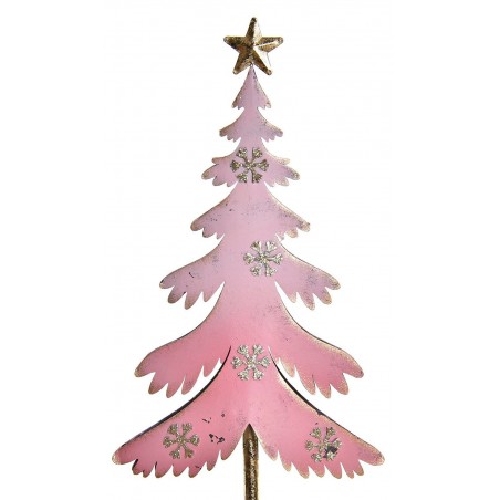 FIGURA ÁRBOL NAVIDAD METÁLICA DECORATIVA 14X6,5X40CM