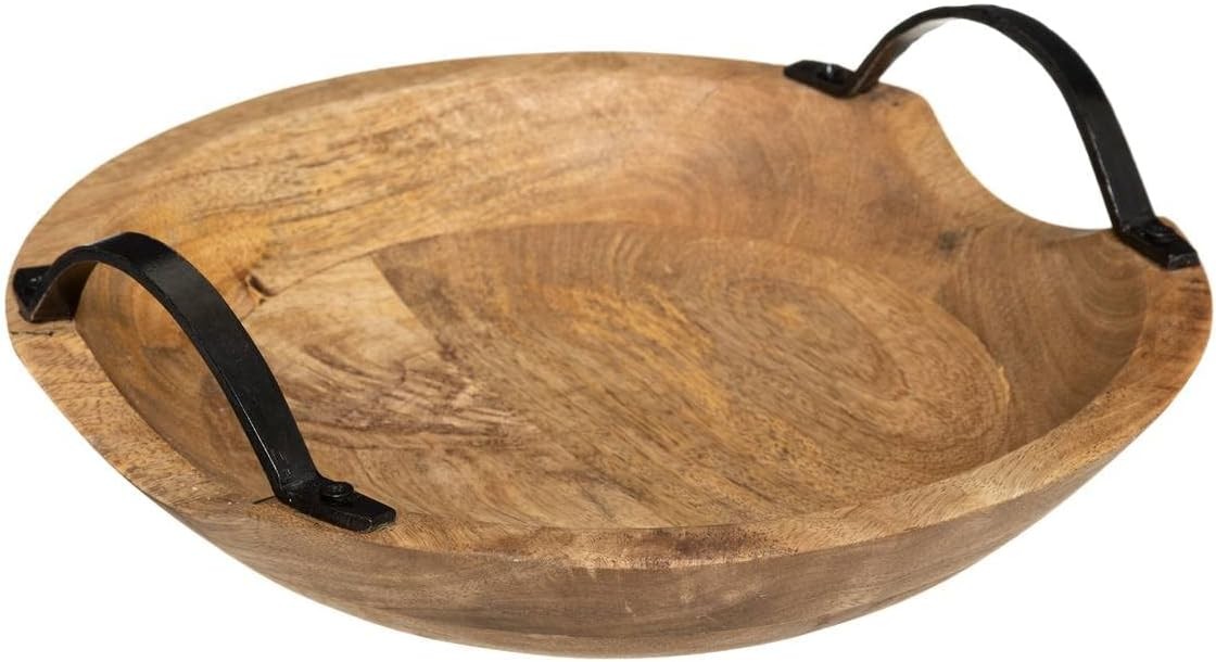 BANDEJA DECORATIVA IRREGULAR MADERA MANGO 29,5CM