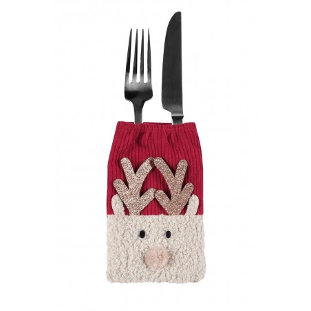 BOLSA CUBERTERA NAVIDAD RENO 10X15CM