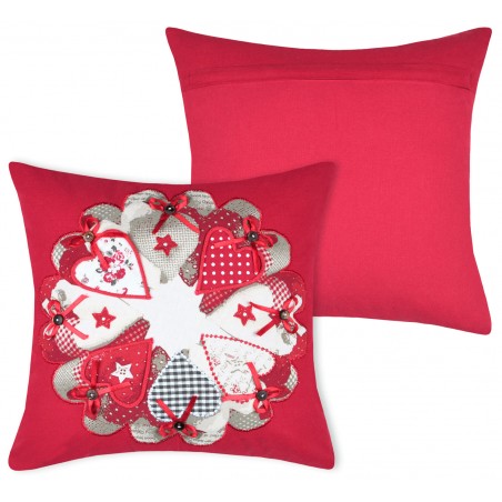 COJÍN DECORATIVO CUADRADO NAVIDEÑO KATRIA ALGODÓN 40X40CM