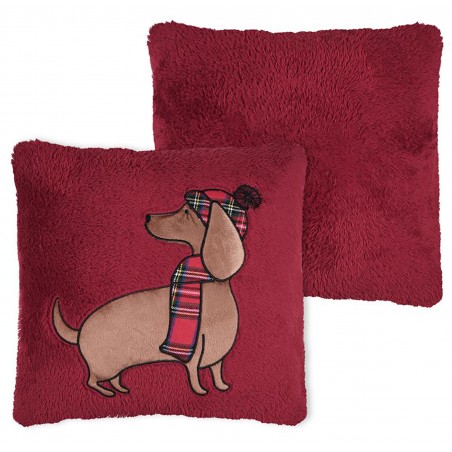 COJÍN DECORATIVO CUADRADO PERRO 45X45CM
