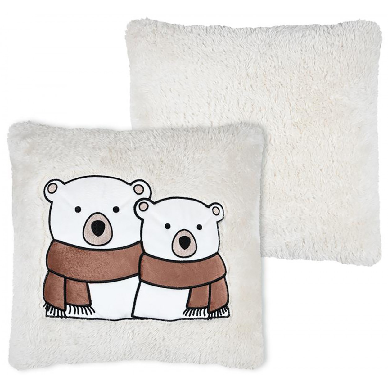 COJÍN DECORATIVO CUADRADO OSOS BLANCOS 45X45CM