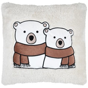 COJÍN DECORATIVO CUADRADO OSOS BLANCOS 45X45CM