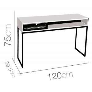 CONSOLA RECIBIDOR MARRÓN 1 CAJÓN 120X75X39,5CM
