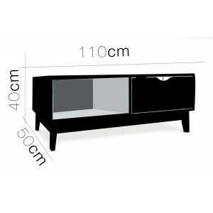 MESA CENTRO DE CAFÉ BLANCA CHIC 110X50X40CM