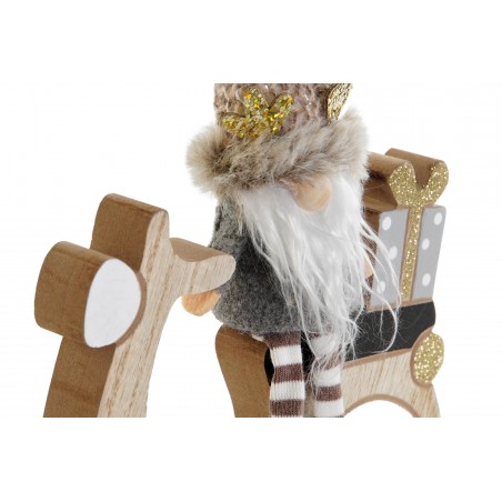 FIGURA NAVIDEÑA DECORATIVA NOEL MOTO MDF 18X2X19CM