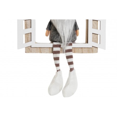 FIGURA NAVIDEÑA DECORATIVA NOEL EN CASA MDF 15X2X20CM