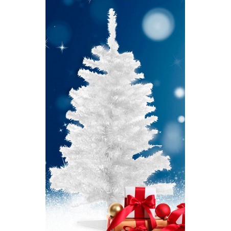 ÁRBOL DE NAVIDAD BLANCO ELEGANTE 100CM ADORNO NAVIDEÑO