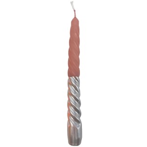 VELA CANDELABRO CÓNICAS NAVIDEÑA 18,5CM SET 4 COLORS