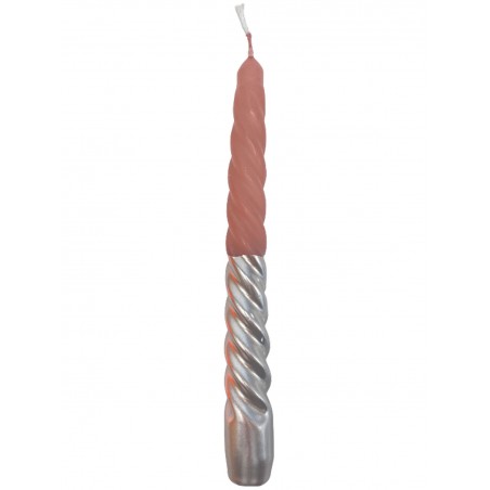 VELA CANDELABRO CÓNICAS NAVIDEÑA 18,5CM SET 4 COLORS