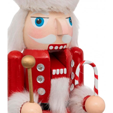 FIGURA NAVIDEÑA DECORATIVA CASCANUECES NOEL  7X6X25CM