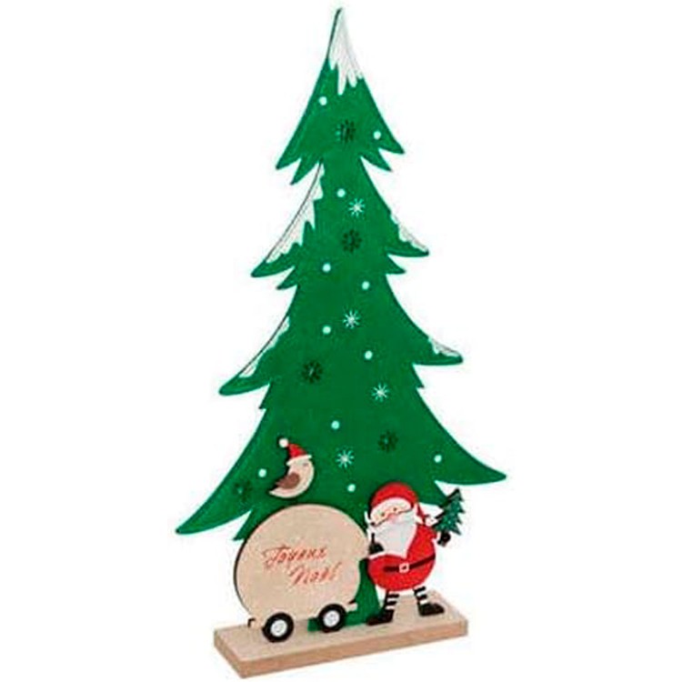 FIGURA NAVIDEÑA ÁRBOL NAVIDAD FIELTRO 23X5C41CM