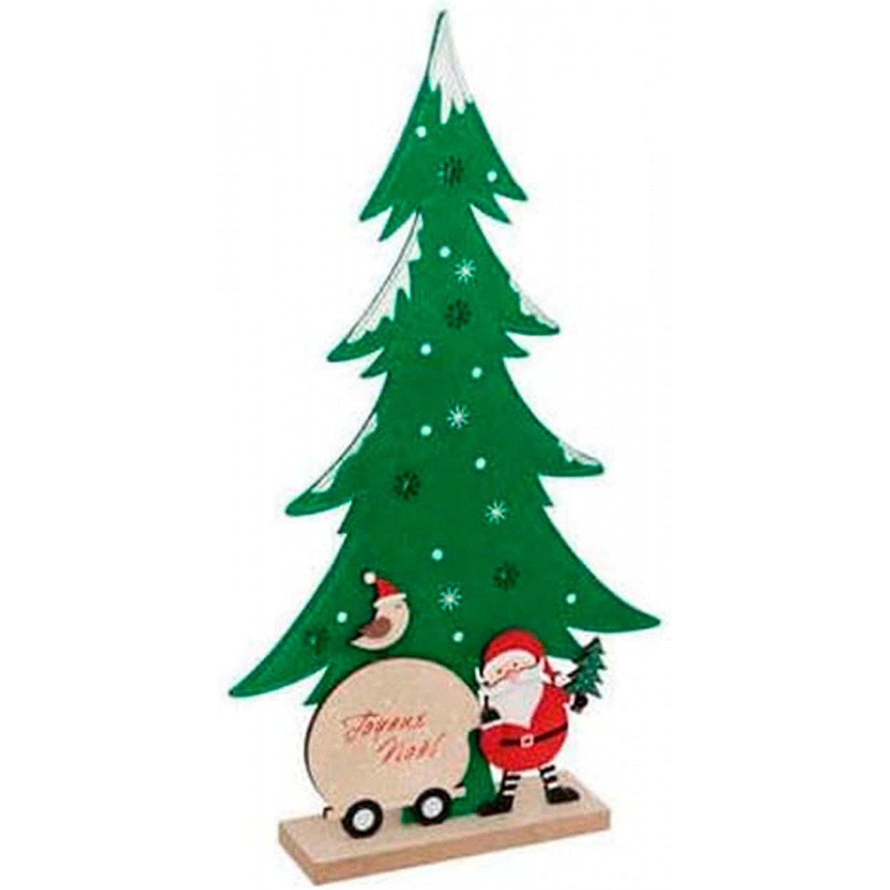 FIGURA NAVIDEÑA ÁRBOL NAVIDAD FIELTRO 23X5C41CM