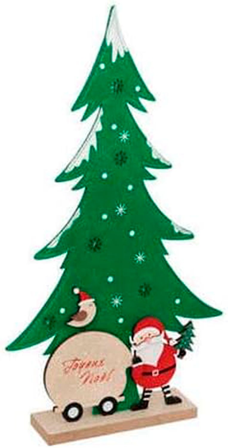 FIGURA NAVIDEÑA ÁRBOL NAVIDAD FIELTRO 23X5C41CM