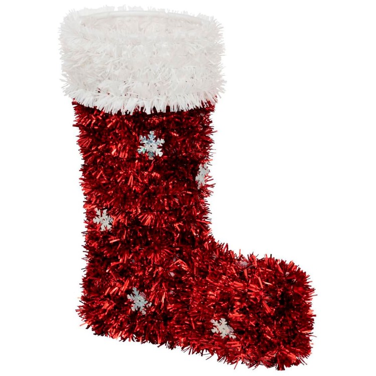 FIGURA NAVIDEÑA BOTA NOEL BRILLANTE 17X8X22CM