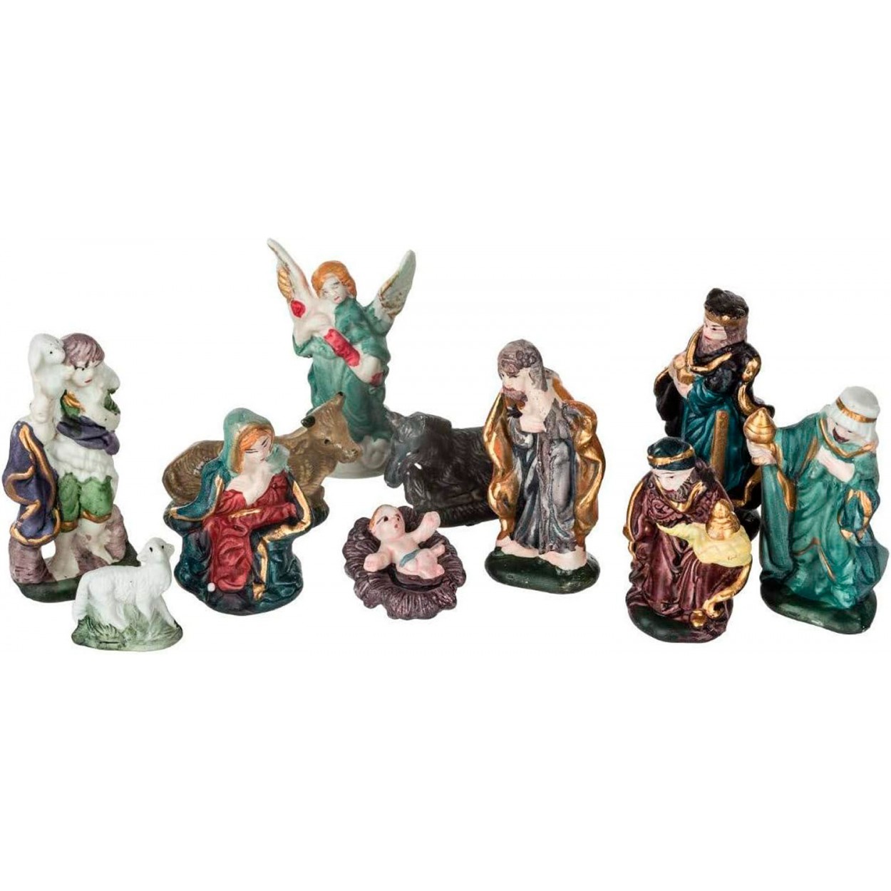 PORTAL DE BELÉN NACIMIENTO PORCELANA 11 PIEZAS