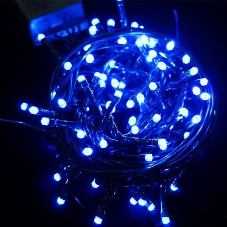 Luces de Navidad azules - 8 funciones - (cadena de 100 leds) para interior