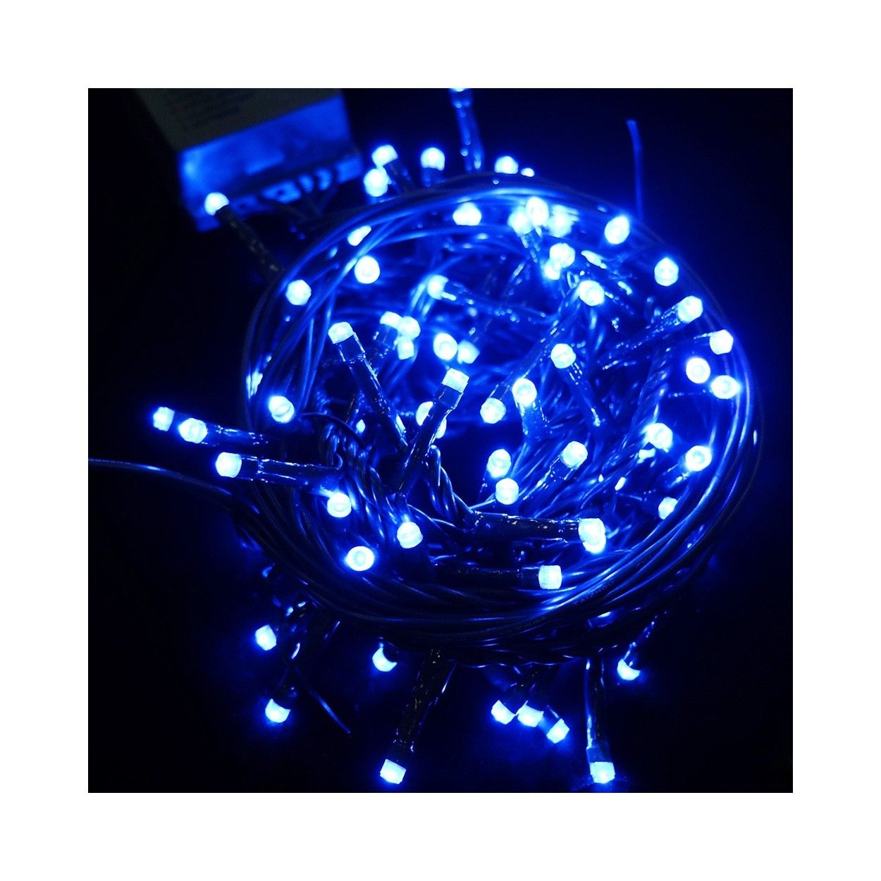Luces de Navidad azules - 8 funciones - (cadena de 100 leds) para interior