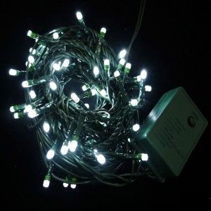 Luces de Navidad blancas - 8 funciones - (447 cm cadena de 100 leds) uso interior