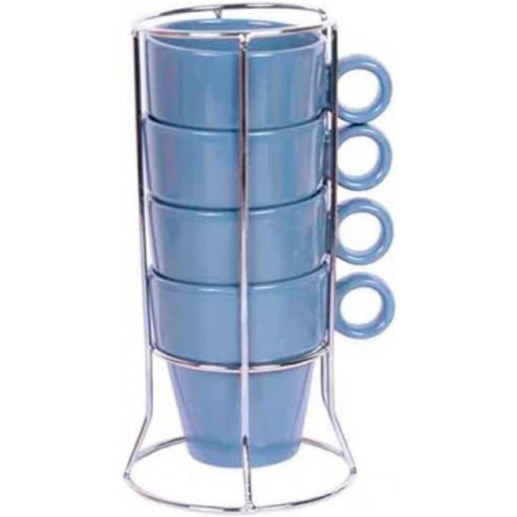 TAZAS DE CAFÉ EN SET DE 4 CON BASE 22 CL