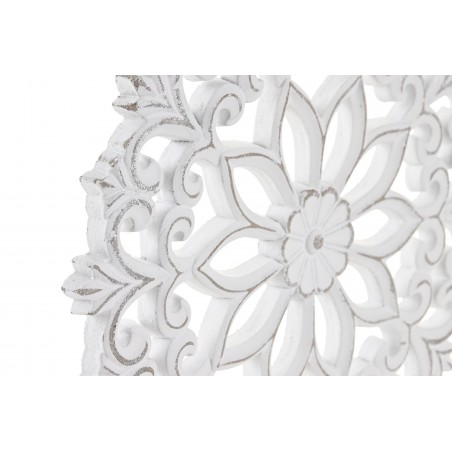 DECORACIÓN MESA RETABLO TALLADO MALDIVAS CIRCULAR MDF 29X7X37CM