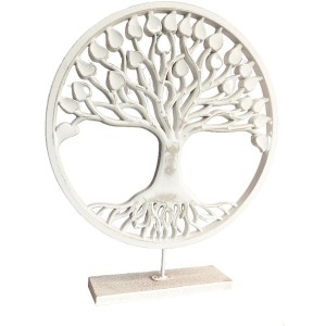 DECORACIÓN MESA RETABLO TALLADO RIBERO ÁRBOL VIDA MDF 39X7X47CM