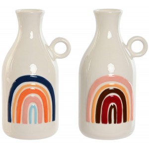 JARRÓN DECORATIVO DOLOMITE ARCO IRIS 11X9,5X20,5CM