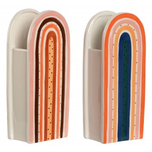 JARRÓN DECORATIVO DOLOMITE ARCO IRIS 9X6X23CM