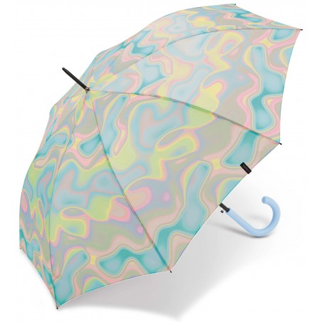 PARAGUAS LARGO MUJER AUTOMÁTICO MÁRMOL RAINBOW PASTEL Ø103CM