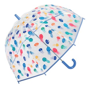 PARAGUAS INFANTIL AUTOMÁTICO TRANSPARENTE MEDUSAS Ø72CM