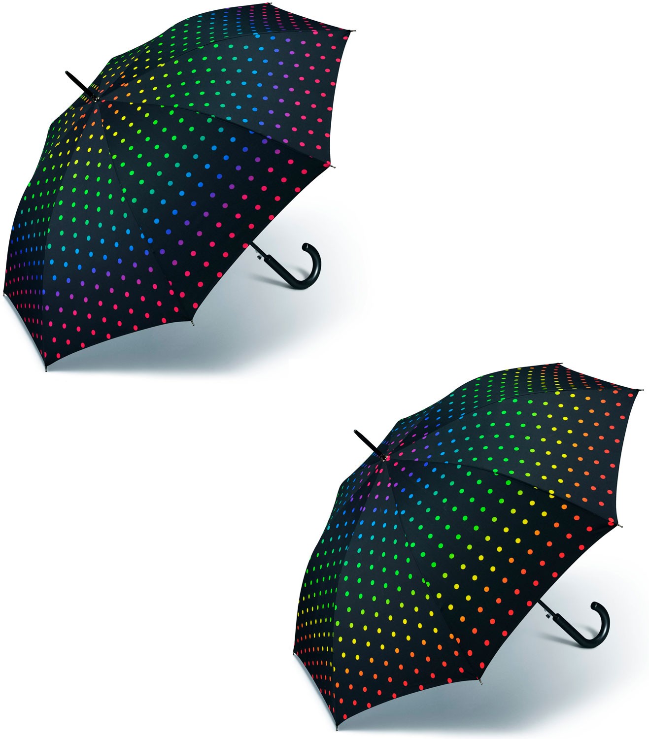 PARAGUAS LARGO MUJER AUTOMÁTICO RAINBOW DOTS Ø102CM