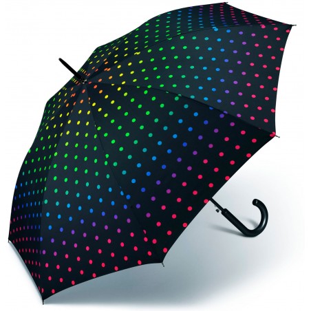 PARAGUAS LARGO MUJER AUTOMÁTICO RAINBOW DOTS Ø102CM