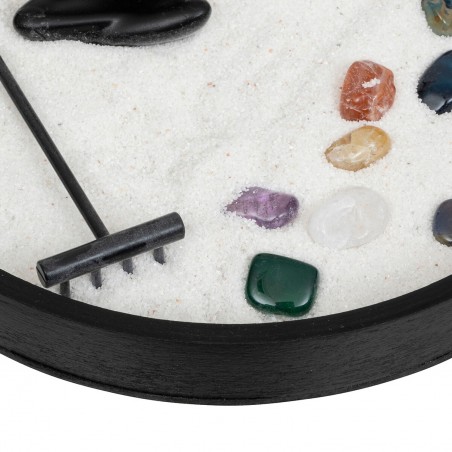 JARDÍN ZEN ARENA MODERNO NEGRO CIRCULAR ISANA 22X6CM
