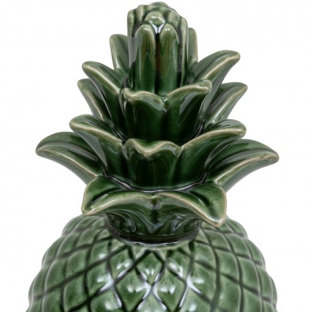 FIGURA DECORATIVAPIÑA VERDE GRES 10X20CM