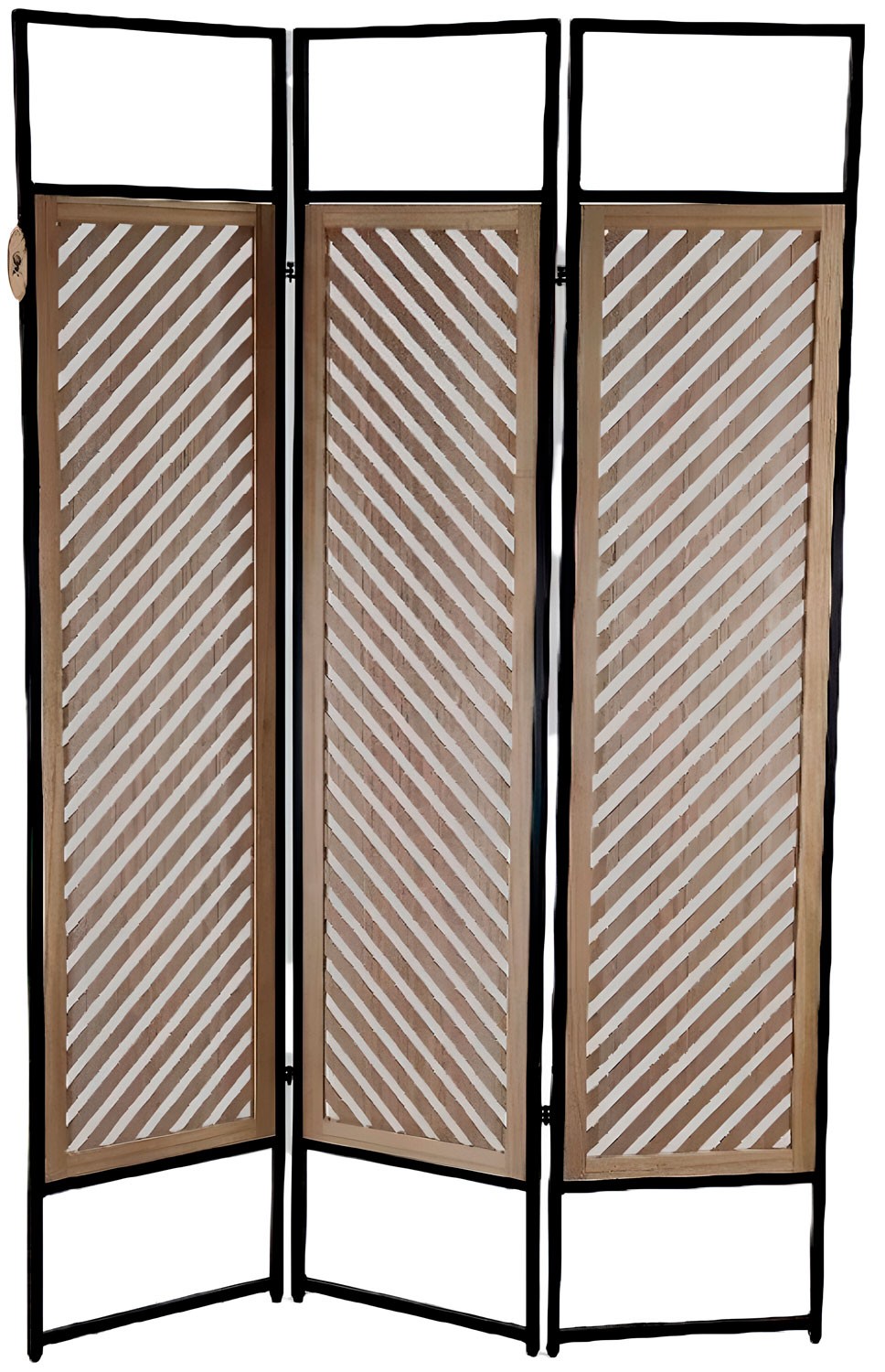 BIOMBO SEPARADOR DECORATIVO METÁLICO/MDF 170X112CM
